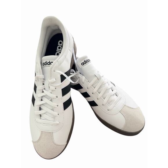 adidas Other - Adidas VL Court Base Cloud White Core Black Grey ID3711 Men's Size 9.5 NWOB